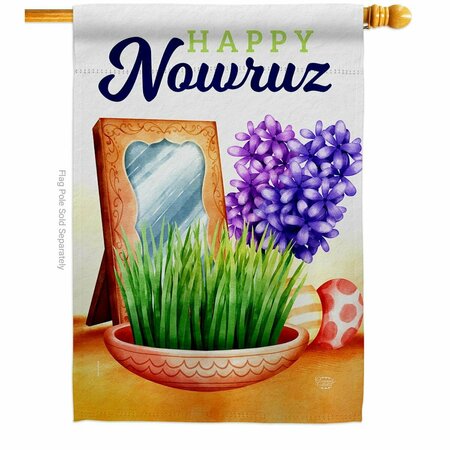 CUADRILATERO Nowruz Greeting Celebration Double-Sided Garden Decorative House Flag, Multi Color CU3912122